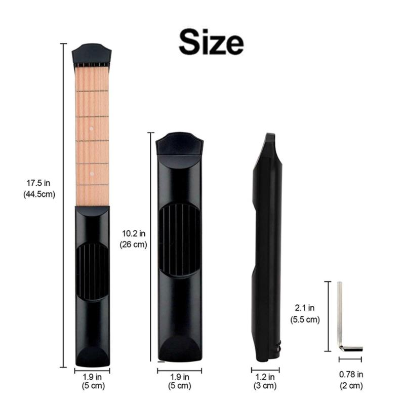 Pocket Guitar Gadget Chord Trainer Lightweights Acoustics Guitar Practice Tool for Beginner Guitarists Practice Training