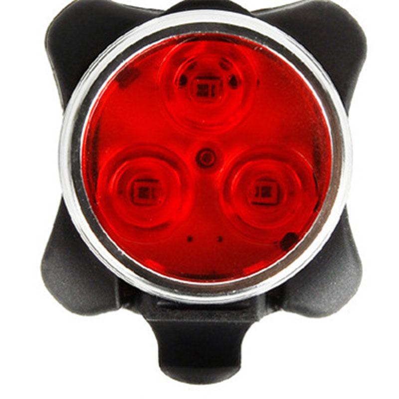 USB Rechargeable LED Bike Lights, 3 LED Cycling Headlight Taillight, 4 Light Modes, 160lm, Water Resistant Red#0