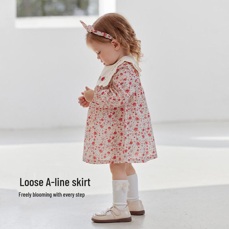 Babylove Mädchen Prinzessinnenkleid mit Blumenprint aus Baumwolle
