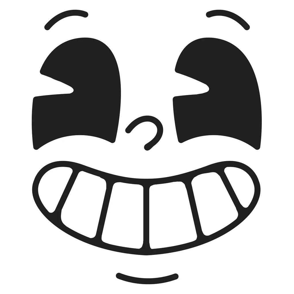 Black & White Cartoon Expression Pattern Printed Square Pillowslip  Blend Cushion Cover Pillowcase Living Room Home Decor