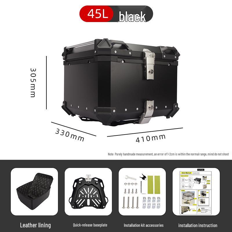 45L/100L Large Capacity Aluminum Alloy Electric Vehicle Tail Box for Motorcycles & Electric Bicycles
