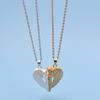 1 Set Matching Angel Couple Necklaces Magnetic Heart Angel Pendant Necklaces Romantic Love Heart Necklaces for Couples Valentine's Day Gift