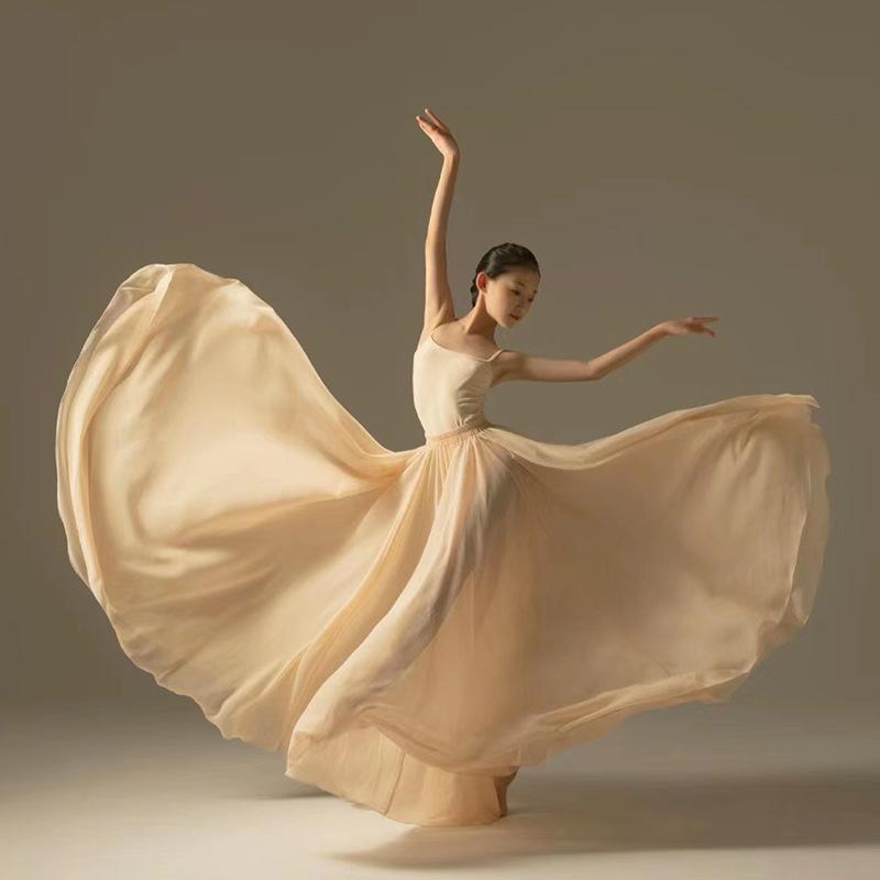 Half Length Skirt Ballet Dance Women Long Skirts Dancer Practice Wear Stage Skirts