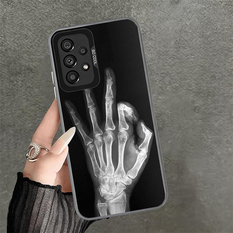 Funny X-Ray Hand Bones Shockproof Phone Case for Samsung A17 A16 A15 A14 A37 A57 A36 A56 A26 A35 A55 A25 A34 A54 A24 A13 A23 A33