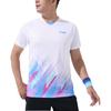 Li Ning Sports Comfortable Training Fitness Logo Short Sleeve Badminton Shirt Men Tops White AAYT537-2