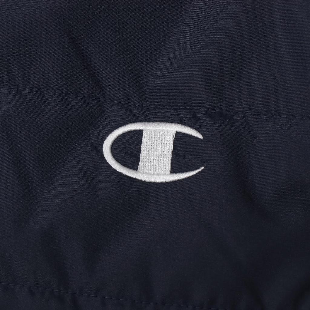 Champion Long Sleeve Warm Zip Hooded Sweatshirt Jacket with Embroidered Basic Sports Navy Kids' Water-Repellent Logo, Style, CK-AS605,