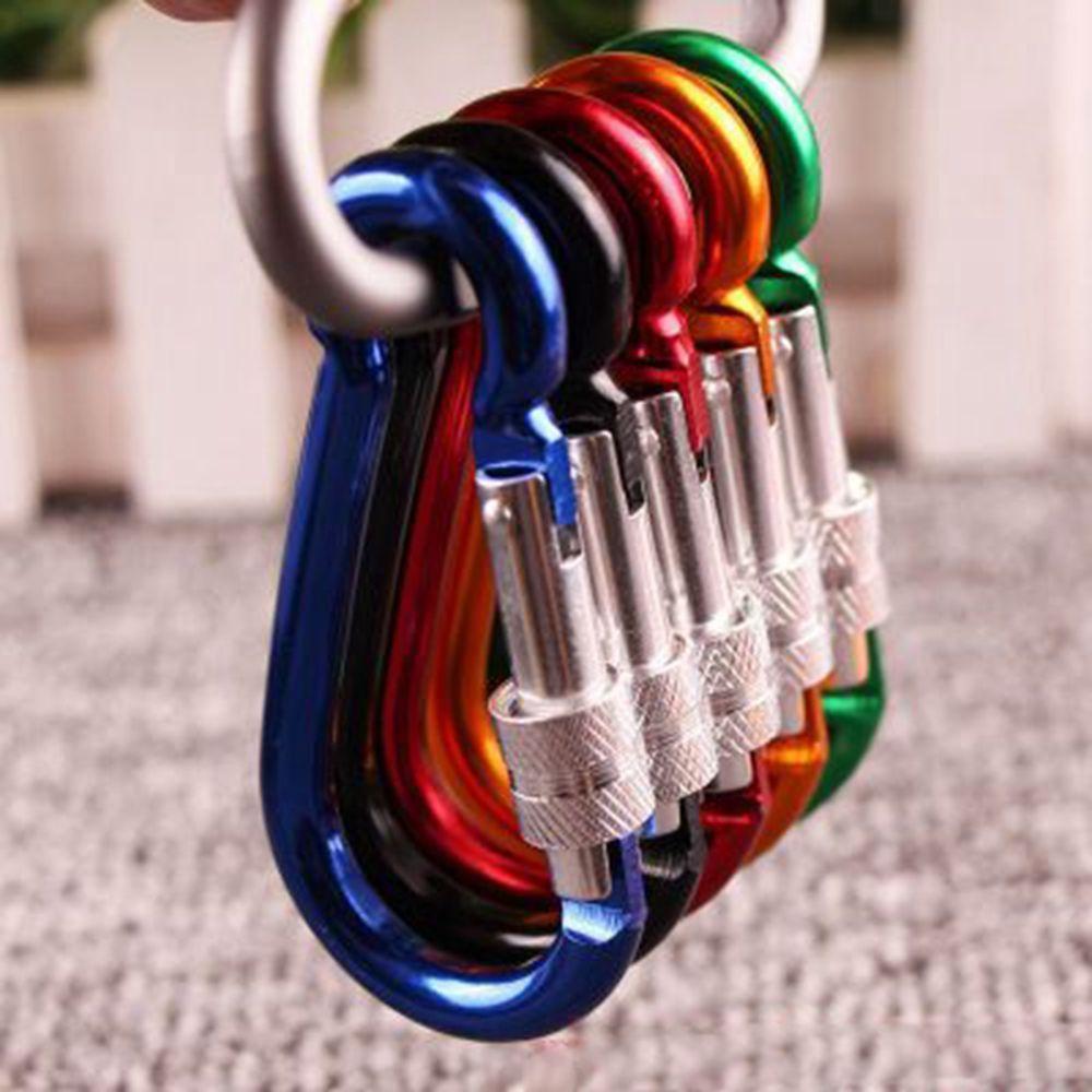 Multi-color Aluminium Equipment Camping Hiking Hook Buckle Keychain Climbing Button Alloy Carabiner