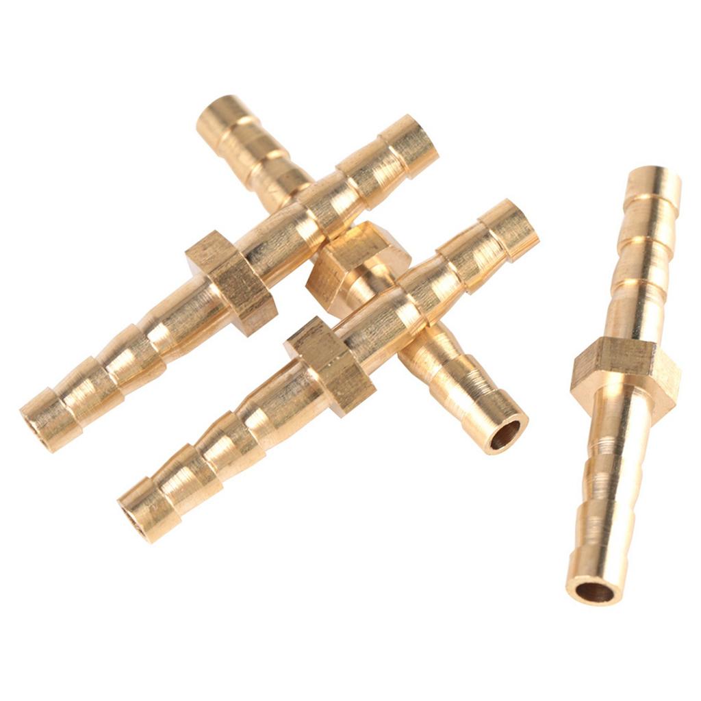 4 Pcs 44mm Brass Fitting Hose Barb Tail Reducer Reducing Plug Connector