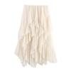 Autumn Asymmetrical Hem Midi Skirt In European and American Style