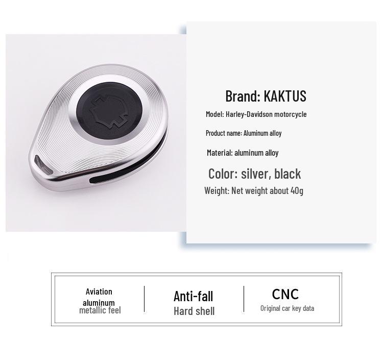 KAKTUS Aluminum Key Fob Cover for Harley & Indian Motorcycles