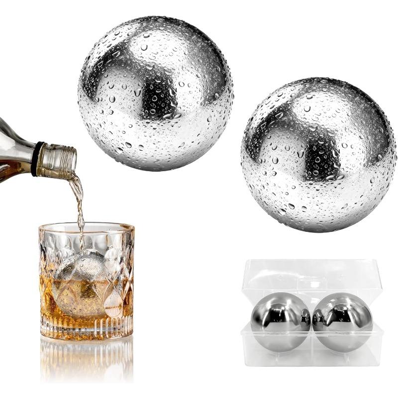 1/2 Pc Stainless Steel Frozen Ball Ice Round Ice Cube Whiskey Stone Ball Shape Beverage Beer Cooler Bar Party Accessories Tools