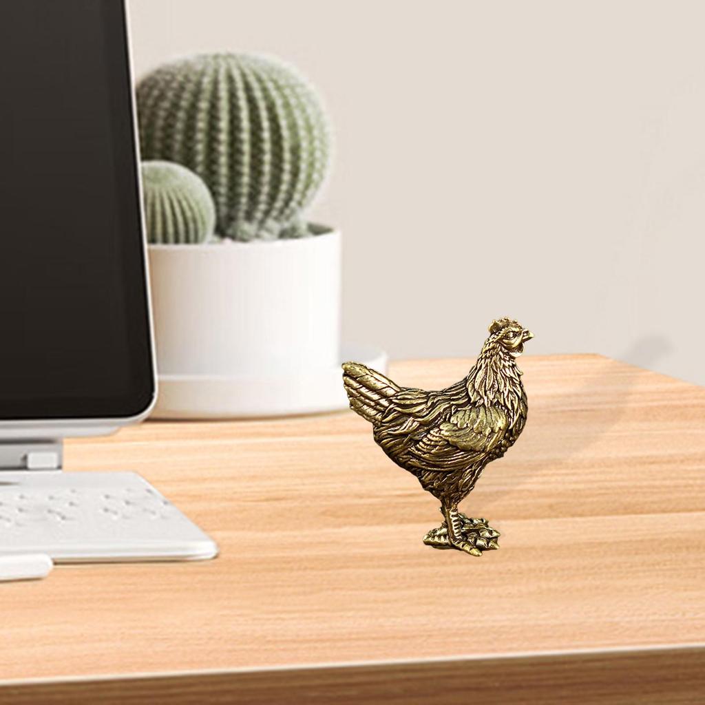 Chicken Tea Pet Vintage Style Sculpture for Household Centerpieces Office