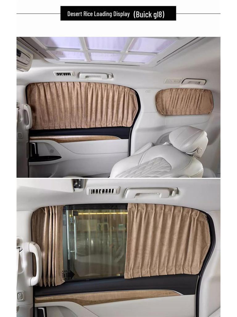 Luxury Suede Blackout Side Curtains for GAC Trumpchi E9 Car
