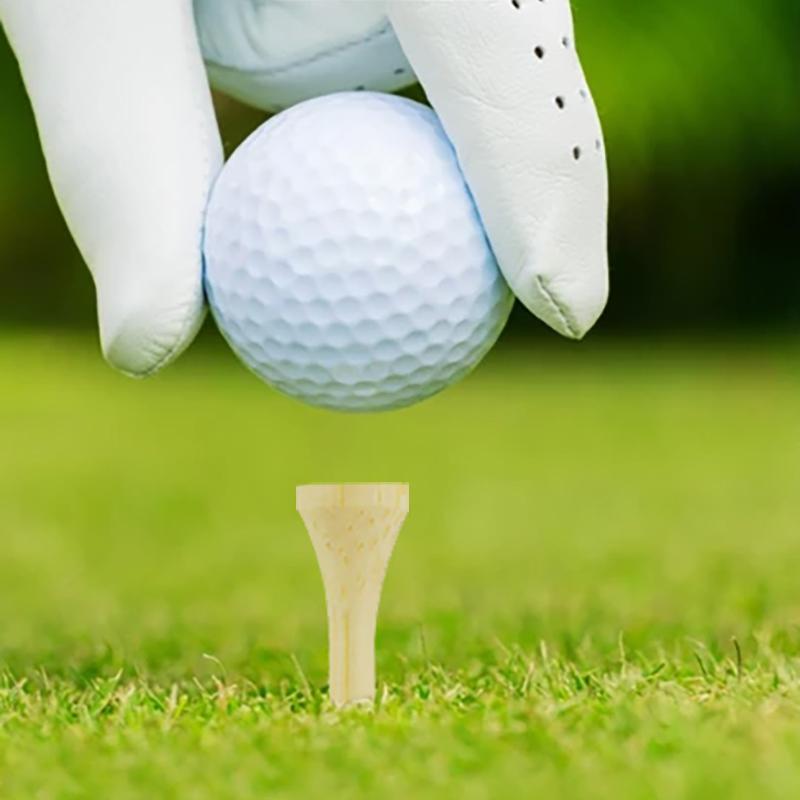 50 PEZZI Bastoncini da Golf in Legno di Bambù 4 Misure 42mm/54mm/70mm/83mm Porta Palline da Golf Accessori da Golf per Allenamento