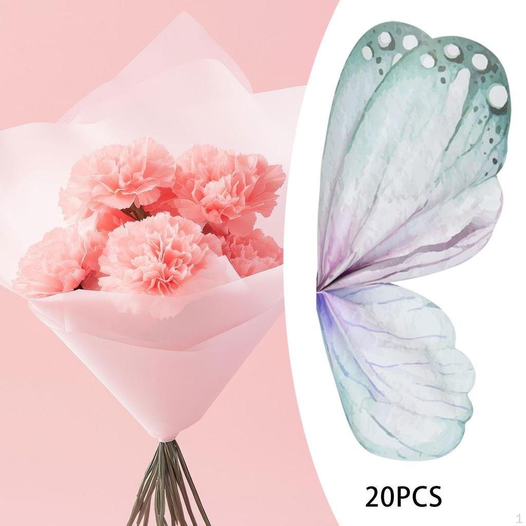 20 Pieces Bouquet Wrapping Papers Packaging Decor Creative Arrangements DIY Crafting Floral