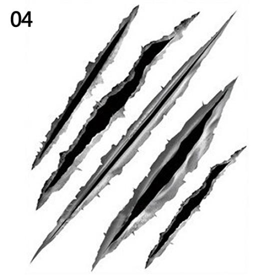 Waterproof Car Styling Shothole Scratch 3D Fake Car Funny Helmet Sticker Decals