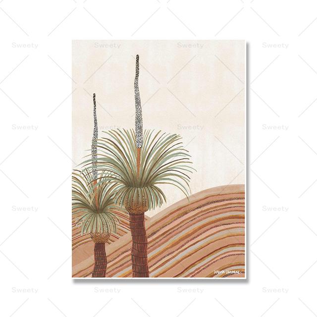 Eucalyptus Art Print Ocean Panda Oil Painting Poster Boho Banana Flower Wall Picture