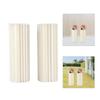 2 Pack Cardboard Vase Flower Column White Folding Cardboard Display Stand Cylindrical Wedding Table Decoration Garden Party 80cm
