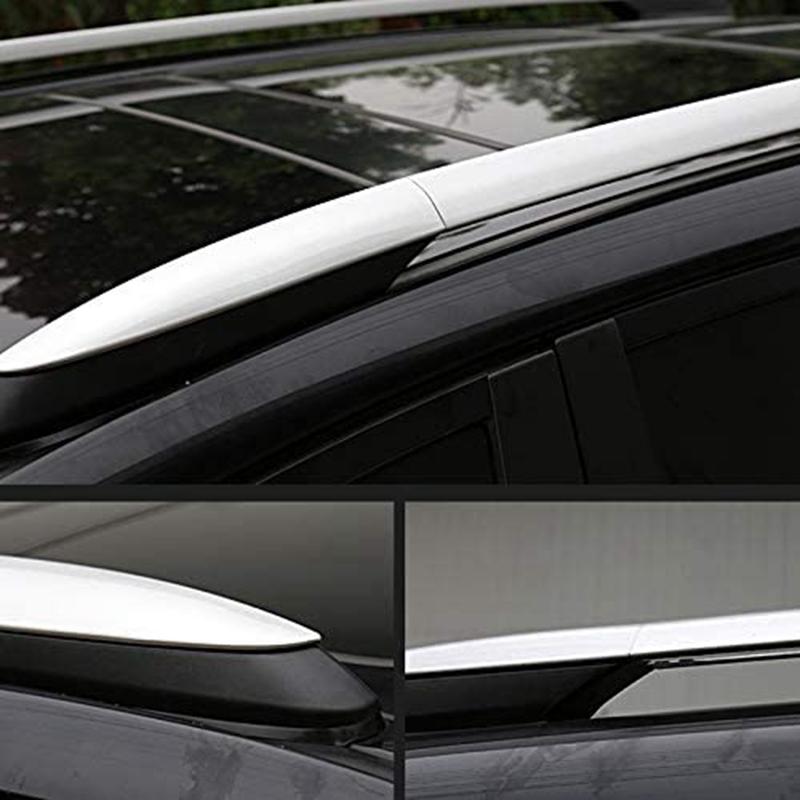 Roof Rack Rail End Cover, 4Pcs Roof Rack Cover Shell Cap Replacement for Toyota RAV4 XA40 2013 2014 2015 2016 2017 2018 Car Acce