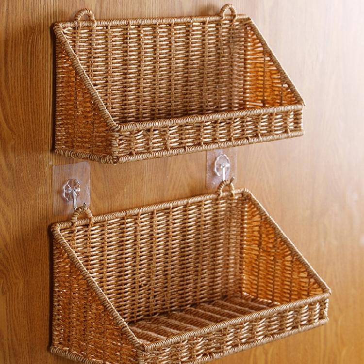 Stylish Wall Hanging Storage Container Decorative Wall Basket Ideal For Keeping Bathroom Counter Neat And Mess Release