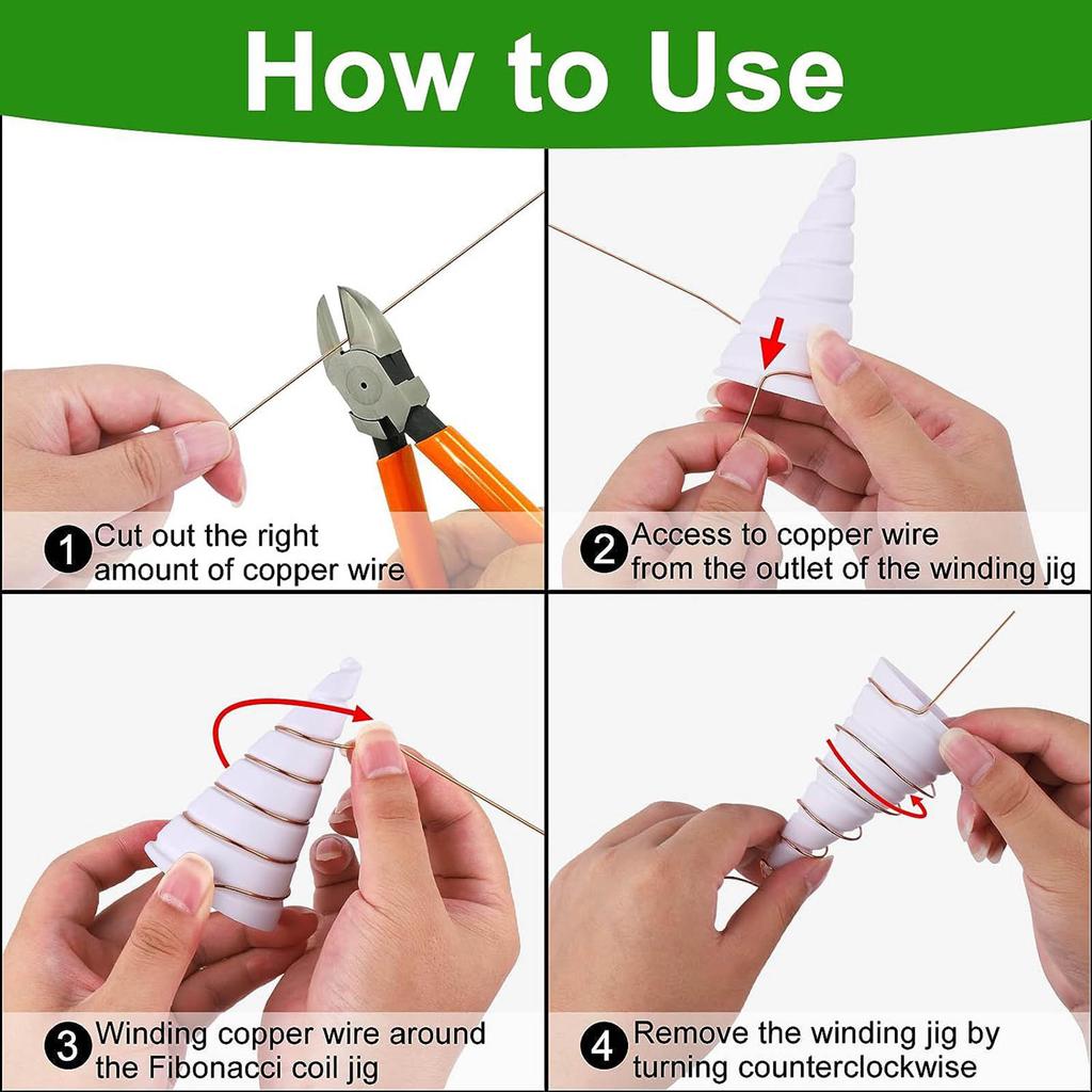 Fibonaccis Coil Winding Jig for Electroculture Gardening Copper Wire Antenna Jig for Gardening Growing Plant Vegetables