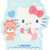 Sanrio 2026 Hello Kitty Paper Wall Wall 622800 Die-Cut Calendar, Calendar, Calendar,