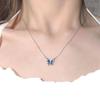Gradient Blue Butterfly Clavicle Necklace – Elegant Design for Women, Perfect Valentine's Day Gift