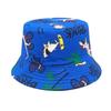 Spring and Summer Polyester Cartoon Print Bucket Hat Outdoor Travel Sun Cap For Child Boy and Girl 76