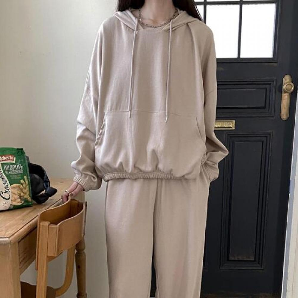 New Arrivals Open Run Banded Hoodie Sweatshirt Loose Fit Long Sleeve Tee Banded 