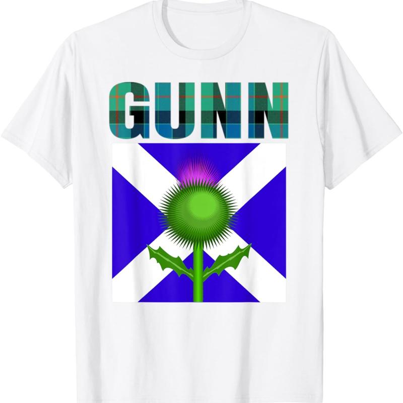 Clan Gunn Tartan Scottish Family Name Scotland Pride T Shirt