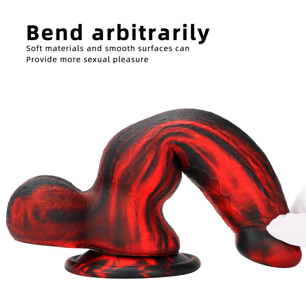 Women's New Liquid Silicone Simulation Dog Phallus Dildo Masturbation Device Rear Court Anal Plug To Expand Anal Instruments