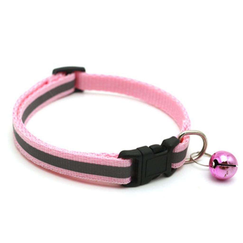 12 Stück Reflektierendes Katzenhalsband Bequemes Verstellbares Kätzchenhalsband mit Glöckchen für Kleine Haustiere Farbe