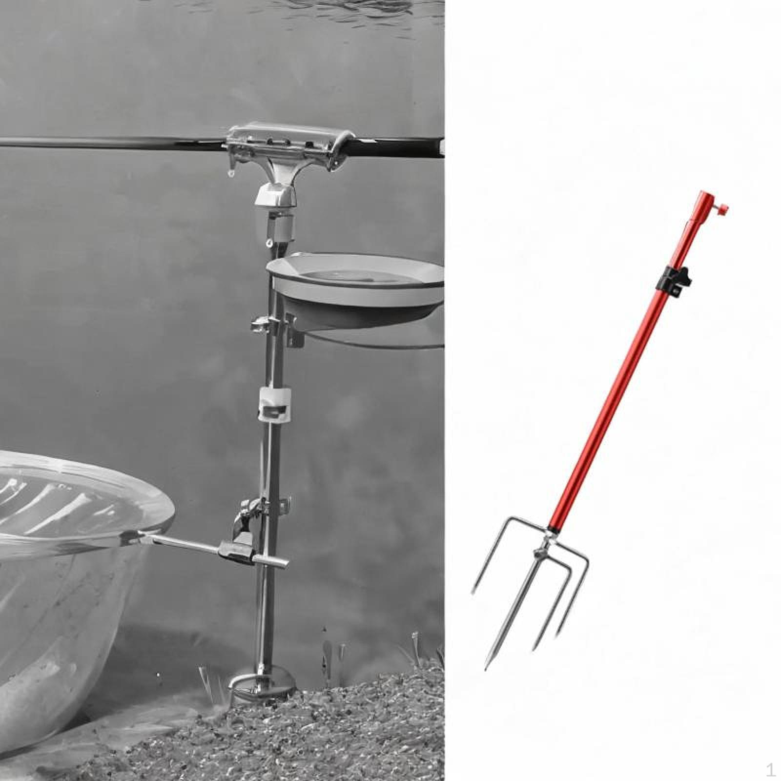 

Bottom Fishing Rod Holder, Sturdy, Stable And Multi-function, Ideal for Hiking, Garden, Fishing, червоний