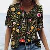 Fashion Woman Blouse 2024 Butterfly Print Short Sleeve Tees Tops Summer Casual Women's T Shirt Oversized Female Y2k Clotheing