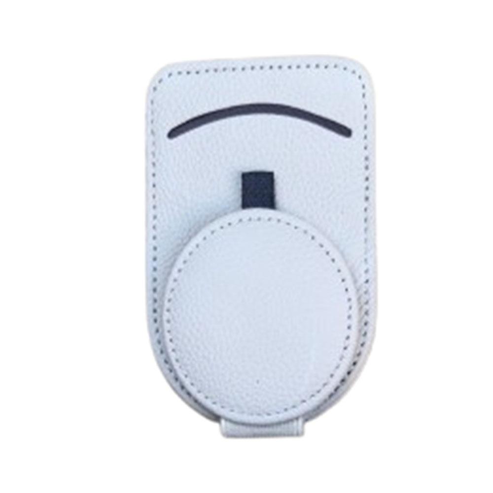Cowhide Leather Sun Visor Sunglasses Frame Magnetic Ticket Card Holders  for Car Interior