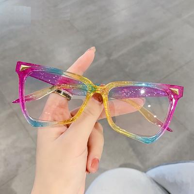 MYT469 Gafas de Sol Oversize Ojo de Gato Montura de Gafas Colorida Gafas para Mujer Uña de Arroz Color Arcoíris Oculos De Sol Gafas UV400