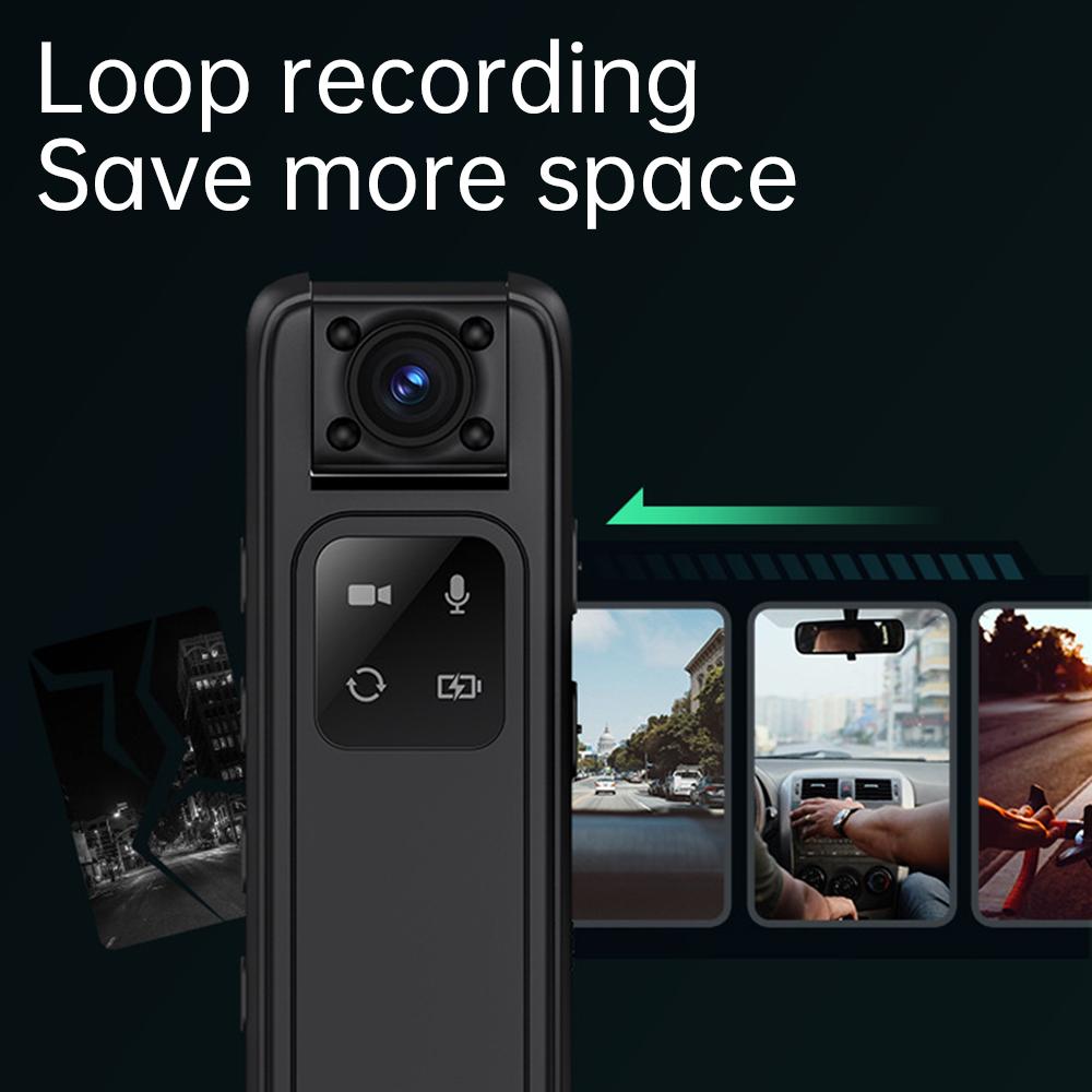 HD WiFi Camera, Night Vision Bodycam, Outdoor Sports Camera, Webcam, Rotatable Bicycle Video Recorder