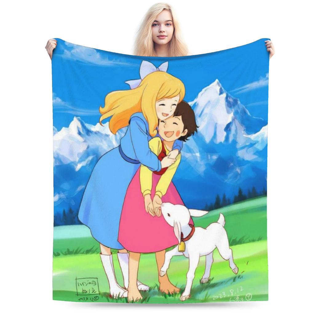 Heidi, Girl of the Alps Blanket Soft Fleece Healing Gift Throw Blankets Bedspread