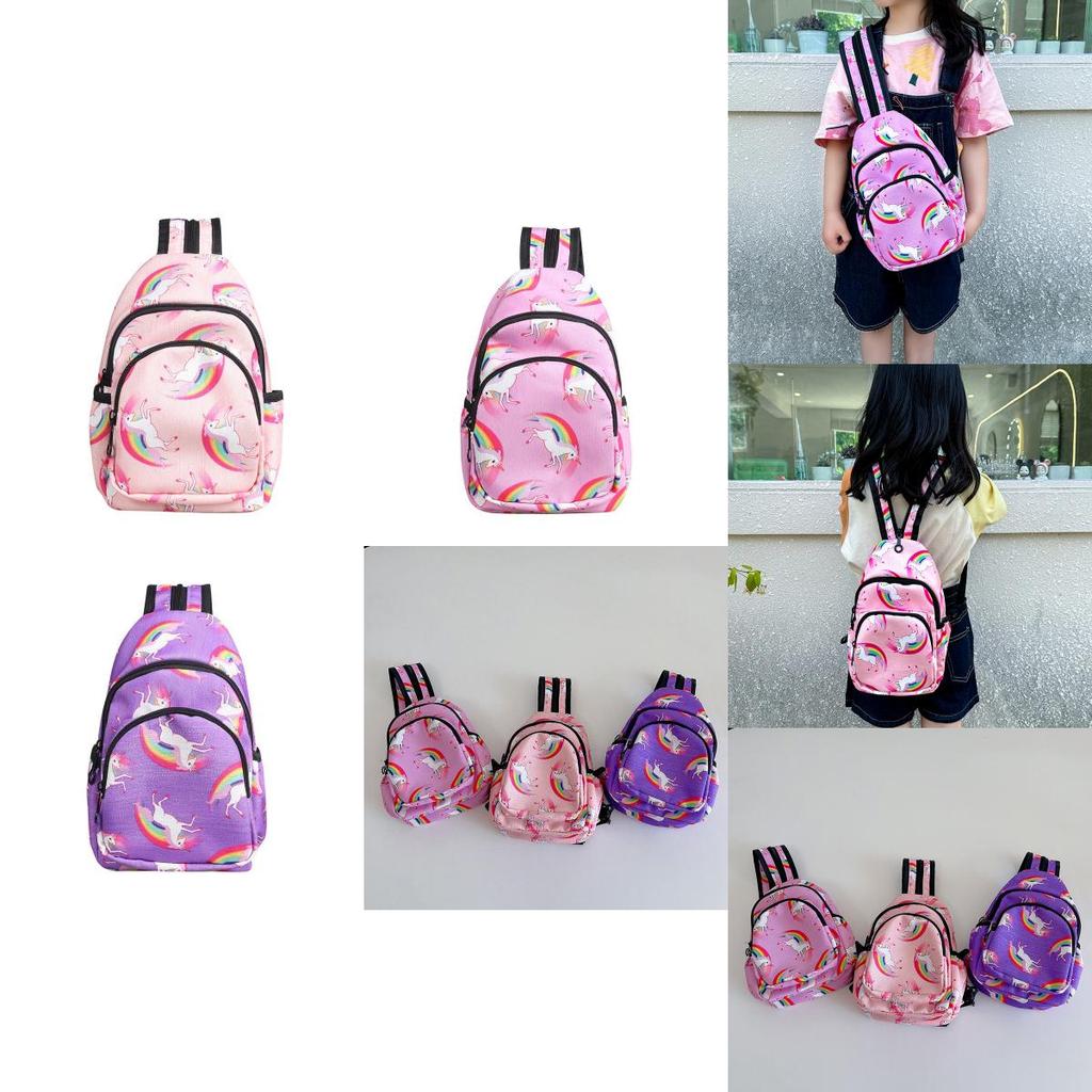 Adorable Unicorn Print Children's Bag 2024 New Style Large Capacity Backpack For Girls