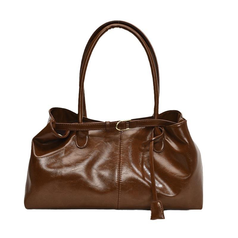 2025 Fashion Haute Retro New Casual Commuter Shoulder Large Capacity Textured Women's Handbag Women's Bag