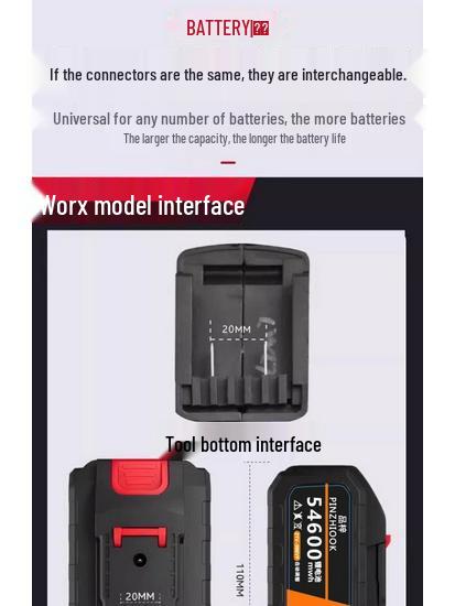 High-Capacity 21V Lithium Battery for Electric Tools and Drills