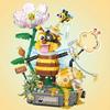 Sweet Cute Honey Bee Flower Mini Building Blocks Home Decoration Educational Toys Exercise Hands-on Ability