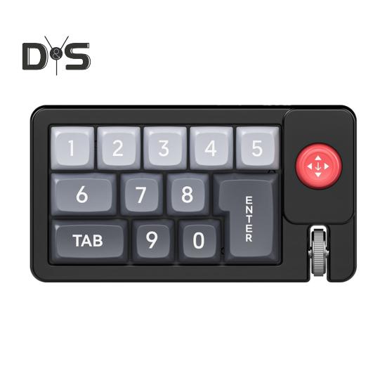 

Одноручная механическая клавиатура с 12 клавишами RGB-подсветкой, программируемая небольшая клавиатура с возможностью горячей замены для геймеров и офисной работы чёрный