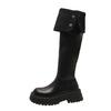 Two over-the-knee boots for women's 2025 new autumn and winter fleece fur high knight boots slim flat boots