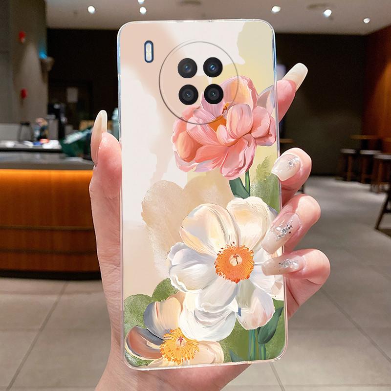 Phone Case For Huawei Nova 8i Capa Honor 50 Lite Funda Butterfly Bow Protective Casing Transparent Soft Silicone TPU Cover Coque