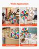 914 mm Spinning Prize Wheel, 18 Slots Spinning Wheel with Stand, Adjustable Height Win Fortune Roulette with a Dry Erase and 2 Markers, 6 Colors, Easy