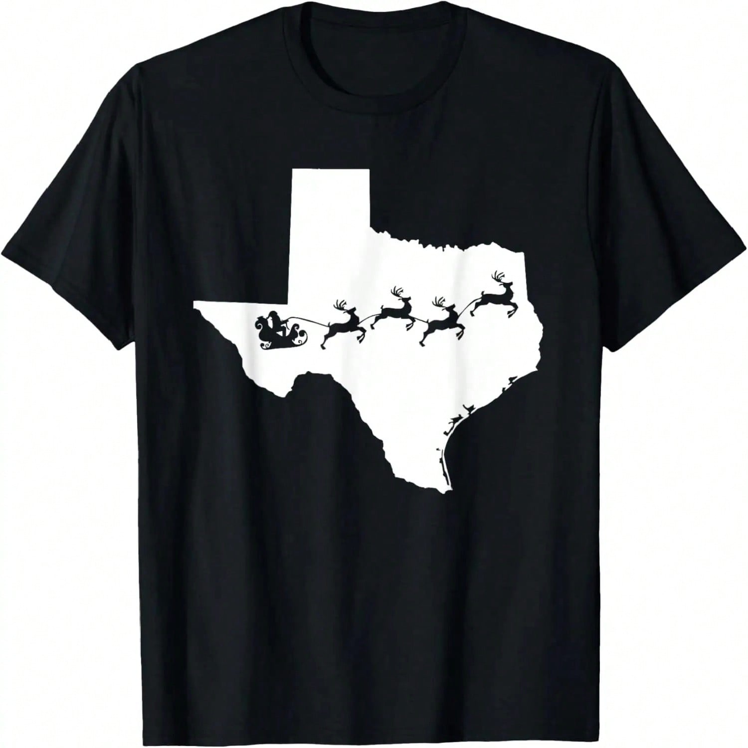Texas Map Santa Christmas T-Shirt Reindeer Shirt T-Shirt S разноцветный