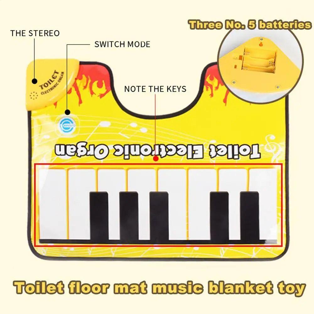 Floor Mat Toilet Piano Mat Potty Piano Electronic Musical Toys Creativity Toe Music Keyboard  Baby