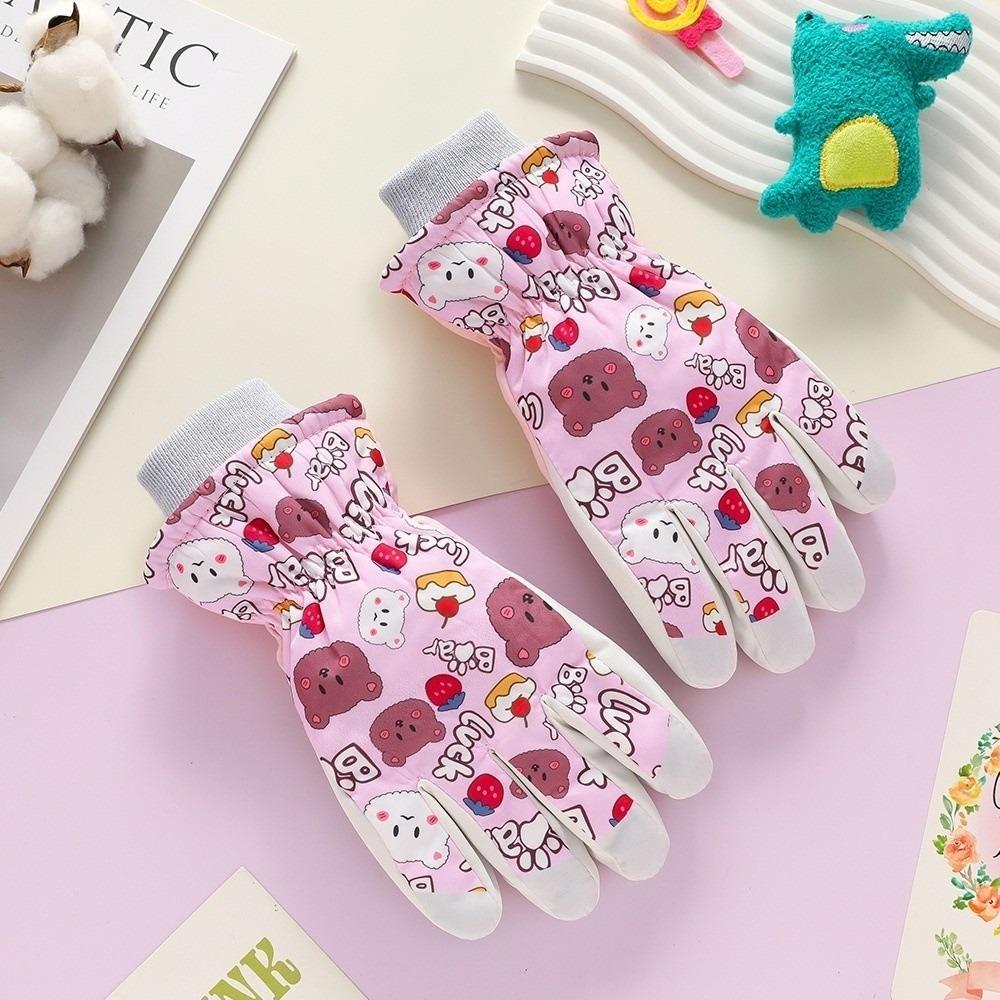 Plush Cycling Mittens Cute Bear Winter Gloves New Ski Gloves  for Outdoor Cycling Skiing