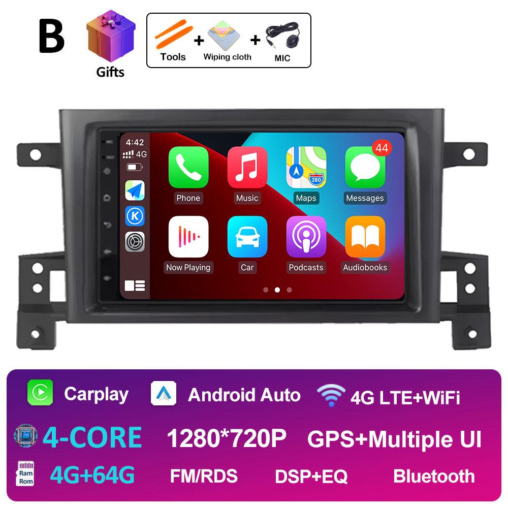 Smart System GPS Navigation For Suzuki Grand Vitara 3 2005 2006 2007 2008 2009 - 2015 Wireless Carplay Car Video Player No 2 din
